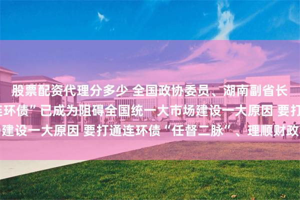 股票配资代理分多少 全国政协委员、湖南副省长王俊寿：企业之间“连环债”已成为阻碍全国统一大市场建设一大原因 要打通连环债“任督二脉”、理顺财政和金融