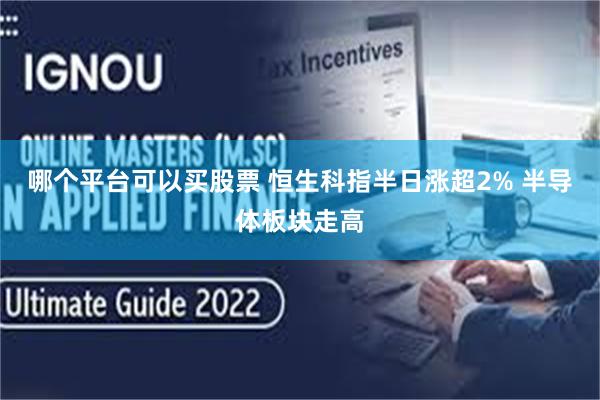 哪个平台可以买股票 恒生科指半日涨超2% 半导体板块走高